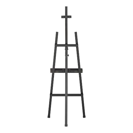 Studio Designs Studio Designs 13149 68 in. Heavy-Duty Metal Museum Display Art Lyre Easel for Canvases; Matte Black - Large 13149